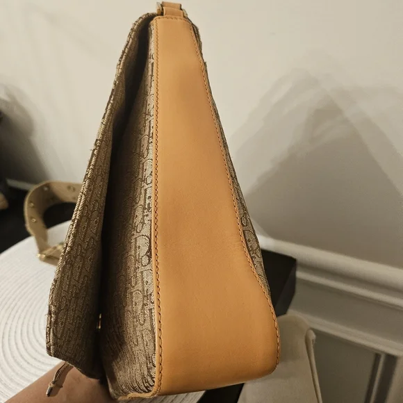 Vintage Christian Dior Trotter Messenger Bag Canvas & Leather Galliano Era - Picture 8 of 11